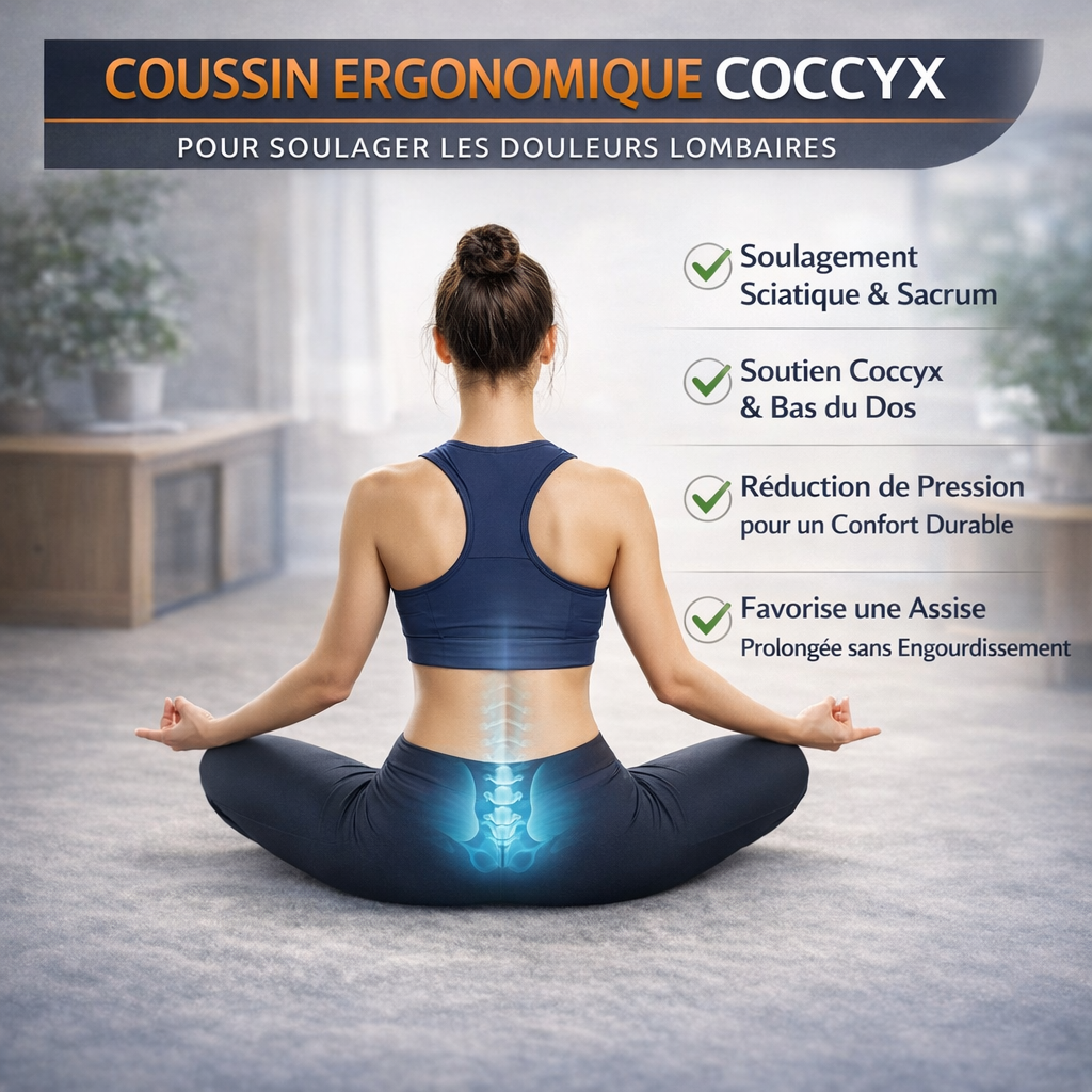Coussin ergonomique mémoire de forme - confort longue durée