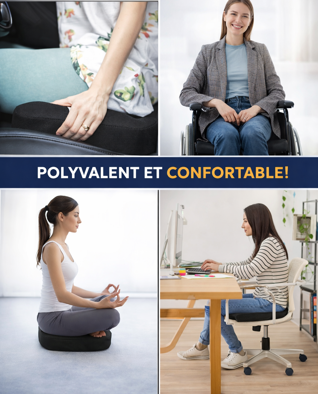 Coussin ergonomique mémoire de forme - confort longue durée
